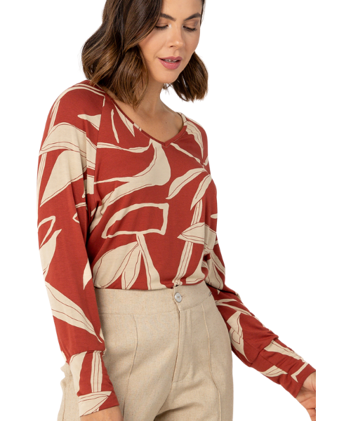 BLUSA FANTASÍA EN V MIRASUL