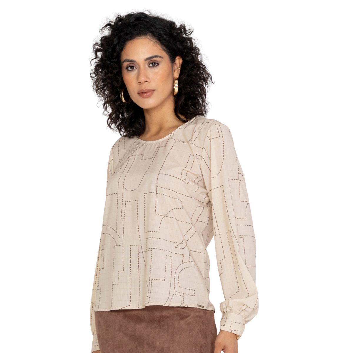 BLUSA SILK LIGTH ESTAMPADA MIRASUL