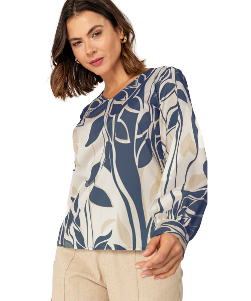BLUSA FANTASÍA C/ELASTANO MIRASUL