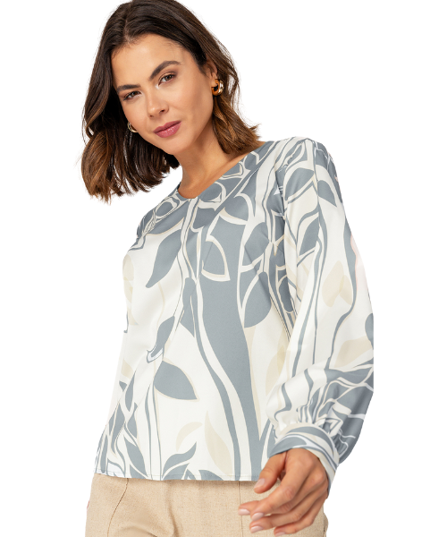 BLUSA FANTASÍA C/ELASTANO MIRASUL