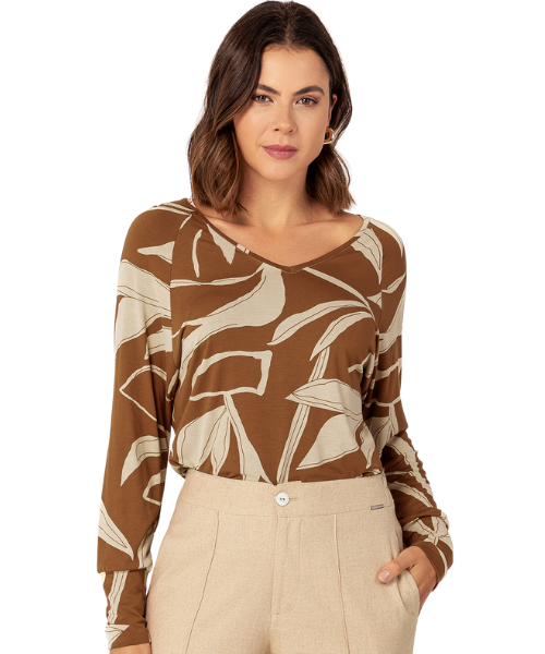 BLUSA FANTASÍA EN V MIRASUL