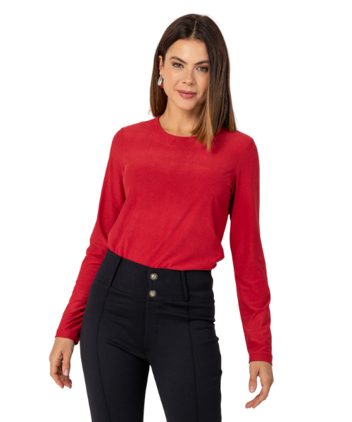 BLUSA MALHA SUEDE CLASSIC MIRASUL