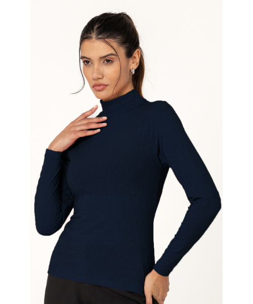 BLUSA ACANALADA 1/2 GOLA MIRASUL