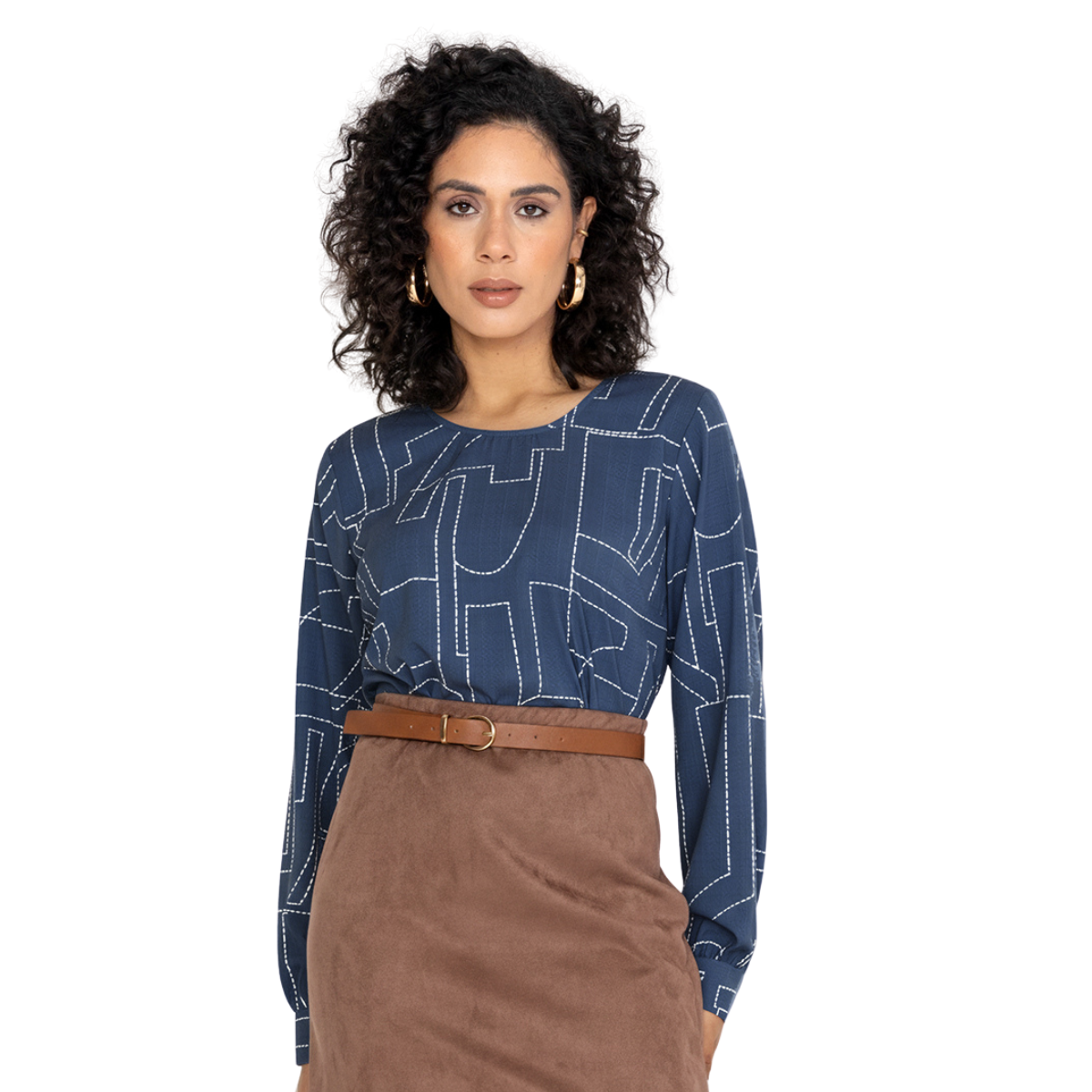 BLUSA SILK LIGTH ESTAMPADA MIRASUL