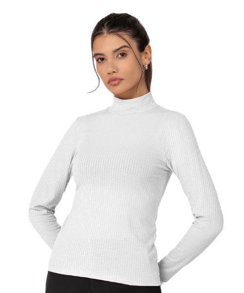 BLUSA ACANALADA 1/2 GOLA MIRASUL