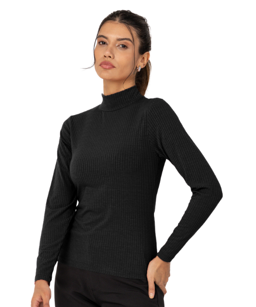 BLUSA ACANALADA 1/2 GOLA MIRASUL
