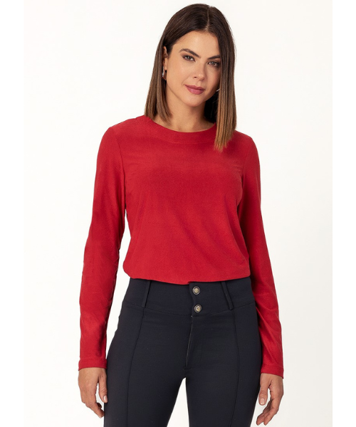 BLUSA MALHA SUEDE CLASSIC MIRASUL